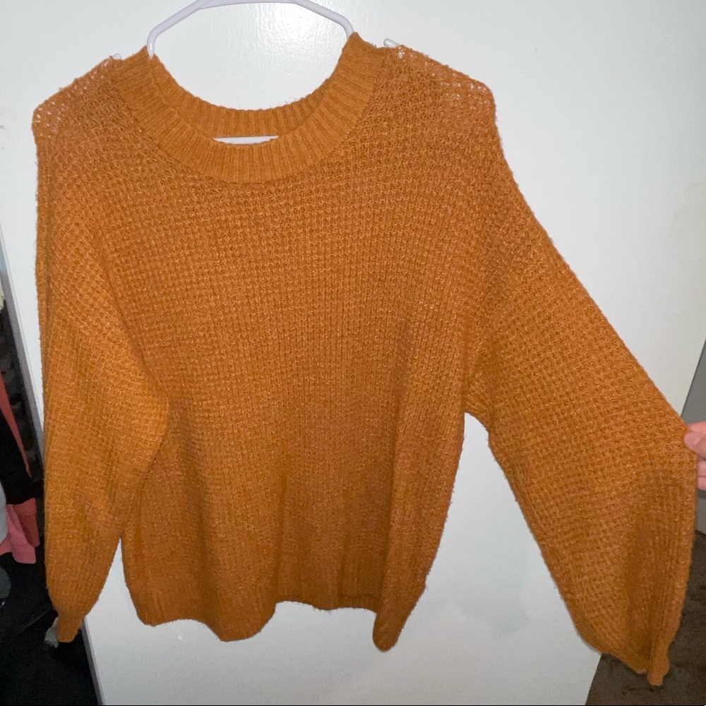 American Eagle Burnt Orange Cloud Soft Oversized Sweater // Size Large